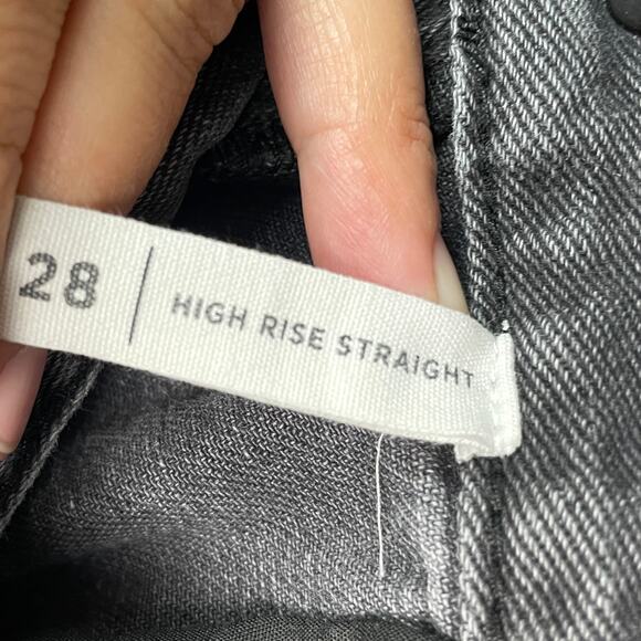 Pacsun High Rise Straight Jeans Distressed - Picture 8 of 9